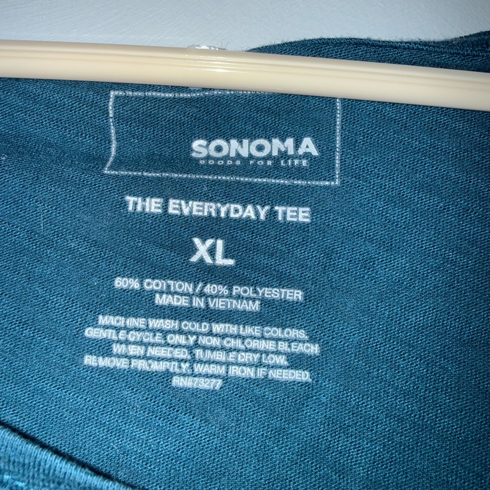 Sonoma Women's Deep Teal Long Sleeve Top - Picture 2 of 2